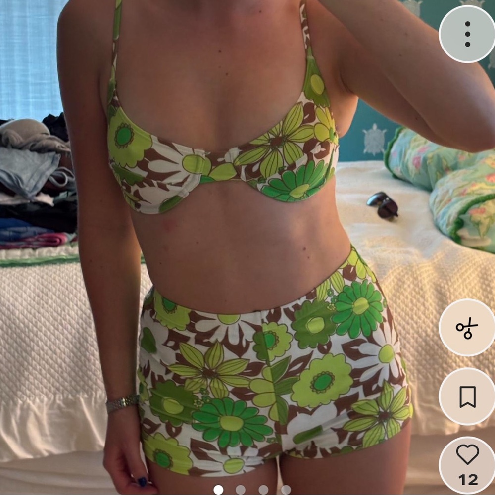 Ghanda Green Floral Bikini and Tankini Set